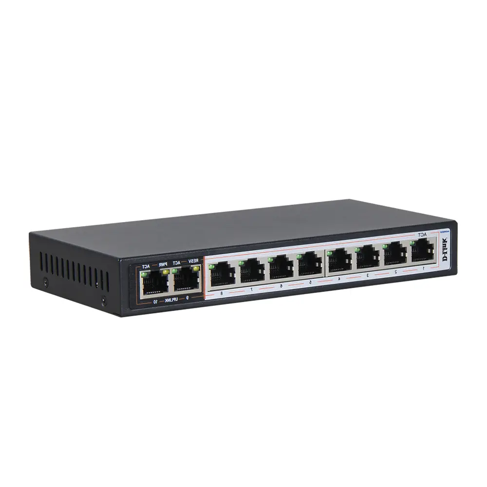 D-Link 10-Port PoE+ Surveillance Switch DES-F1010P - Image 2