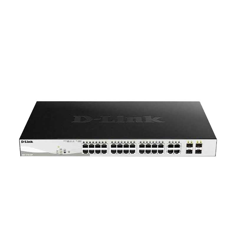 D-Link 24-Port Gigabit Managed PoE+ Switch DGS-F1210-26PS-E
