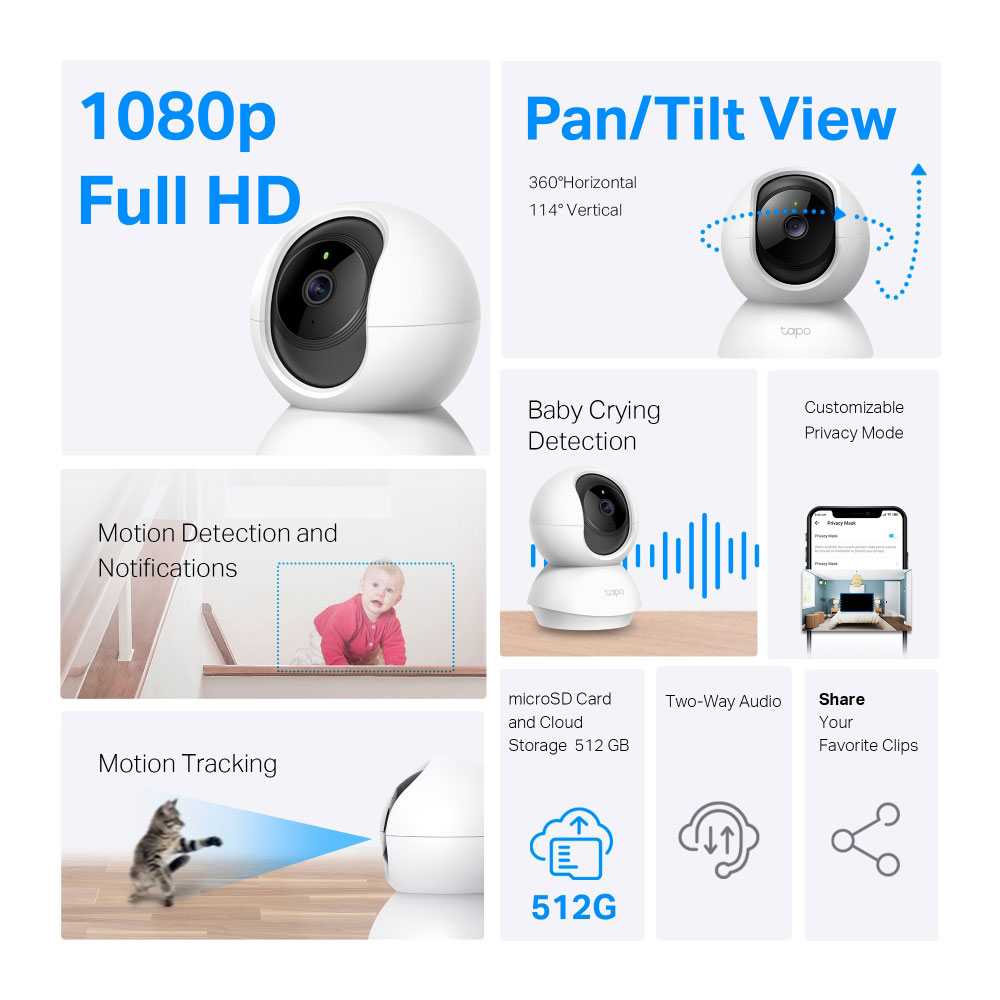 TP-Link Tapo C200 Pan/Tilt Security Camera - Image 2