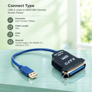 Bafo USB TO PARRALLEL PRINTER CABLE BAFO
