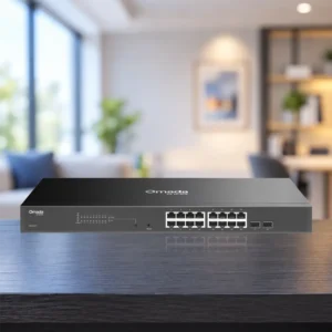 TP-Link 16-Port Gigabit Smart Switch with 16-Port PoE+ and 2 SFP Slots. SG2218P