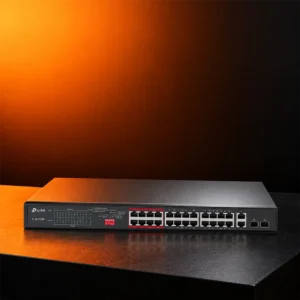 TP-Link 24-Port 10/100Mbps + 2-Port Gigabit Unmanaged PoE+ Switch. TL-SL1226P